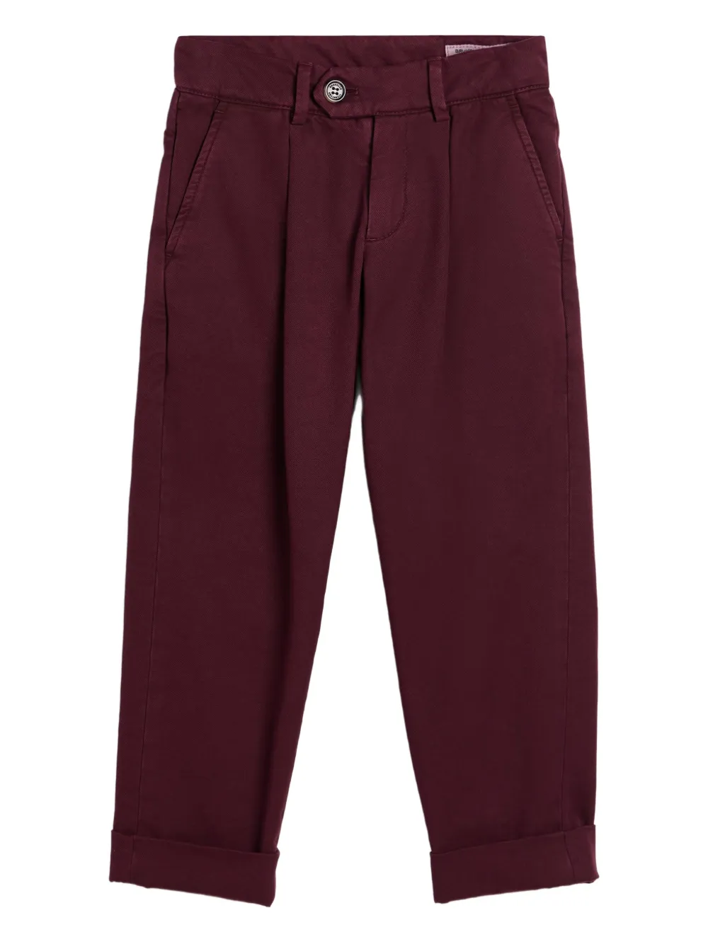 Brunello Cucinelli Kids Gabardine broek Rood