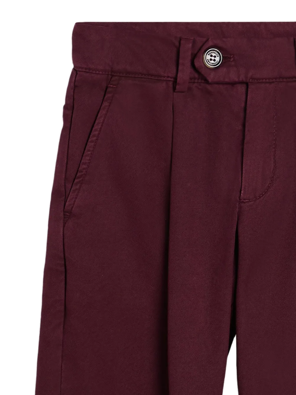 Brunello Cucinelli Kids Gabardine broek Rood
