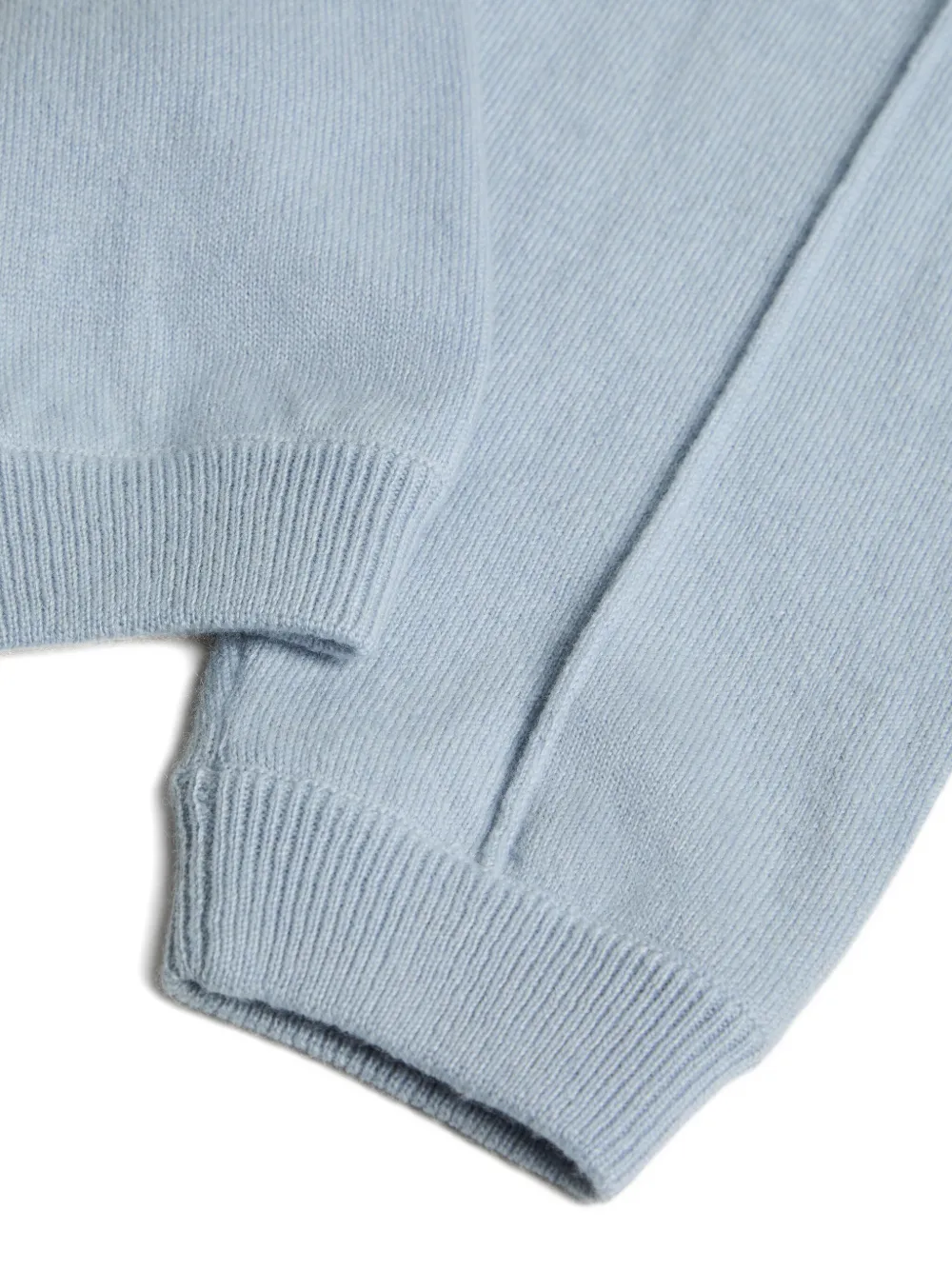 Brunello Cucinelli Kids Broek met geribbelde tailleband Blauw