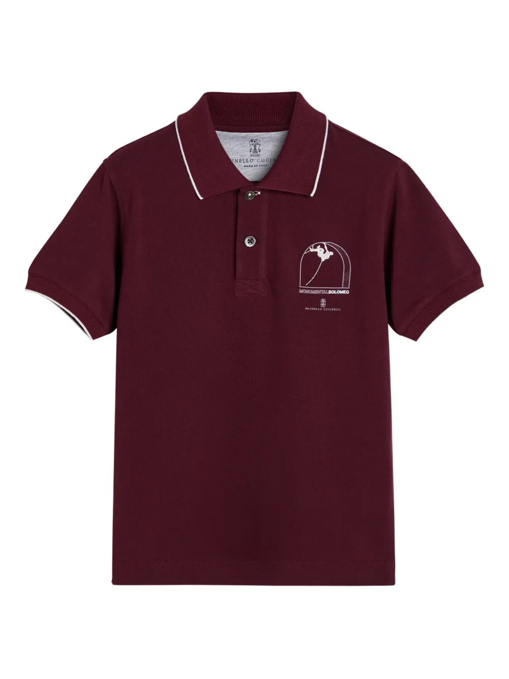 Brunello Cucinelli Kids' Cotton Polo Shirt In Brown