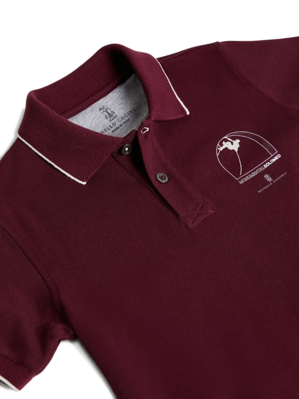 Brunello Cucinelli Kids Katoenen poloshirt Rood