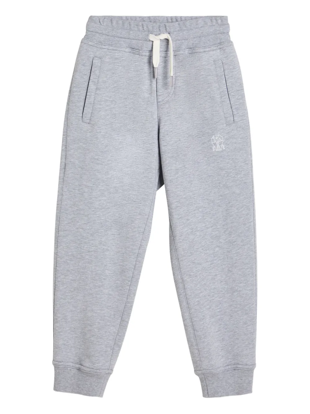 Brunello Cucinelli Kids drawstring-waist trousers Grijs