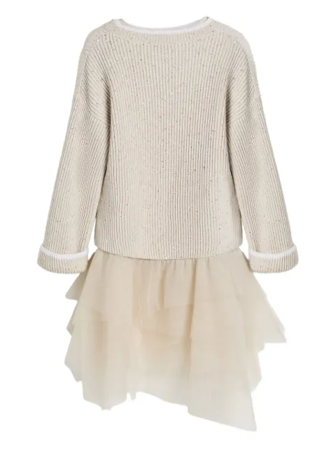 Brunello Cucinelli Kids knitted layered dress