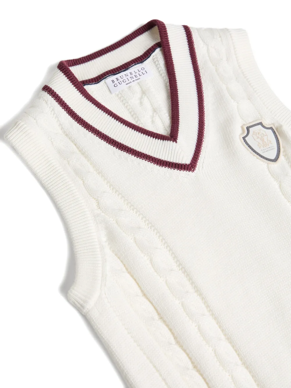 Brunello Cucinelli Kids knitted vest Wit