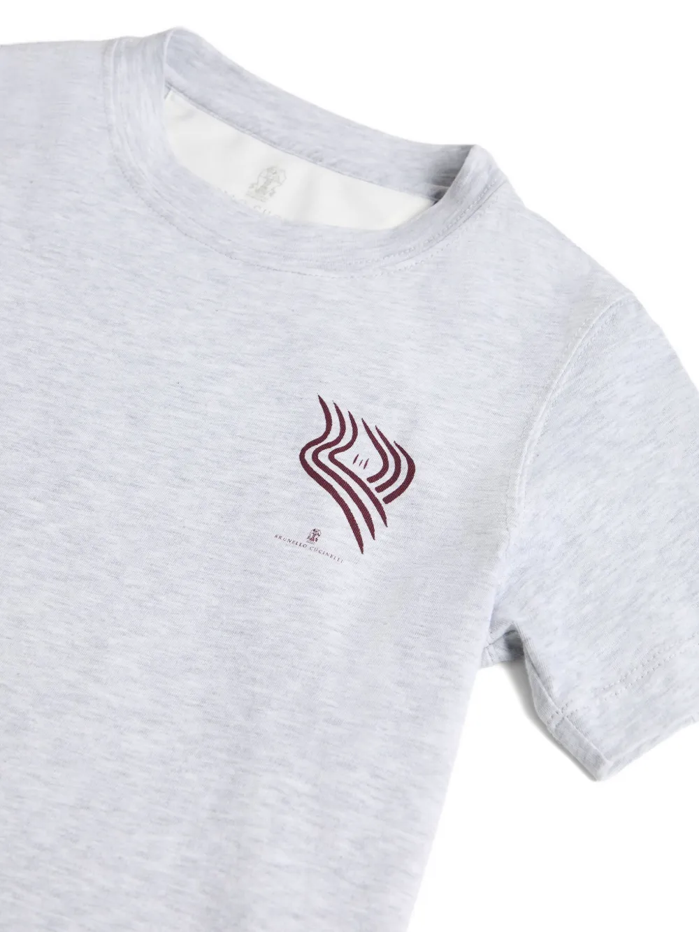 Brunello Cucinelli Kids logo-print t-shirt Grijs
