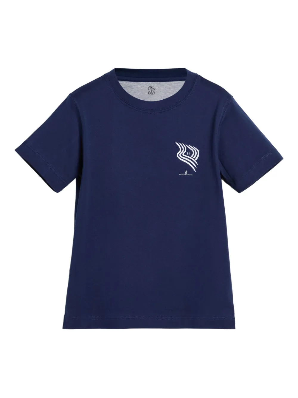 Brunello Cucinelli Kids logo-print t-shirt Blauw