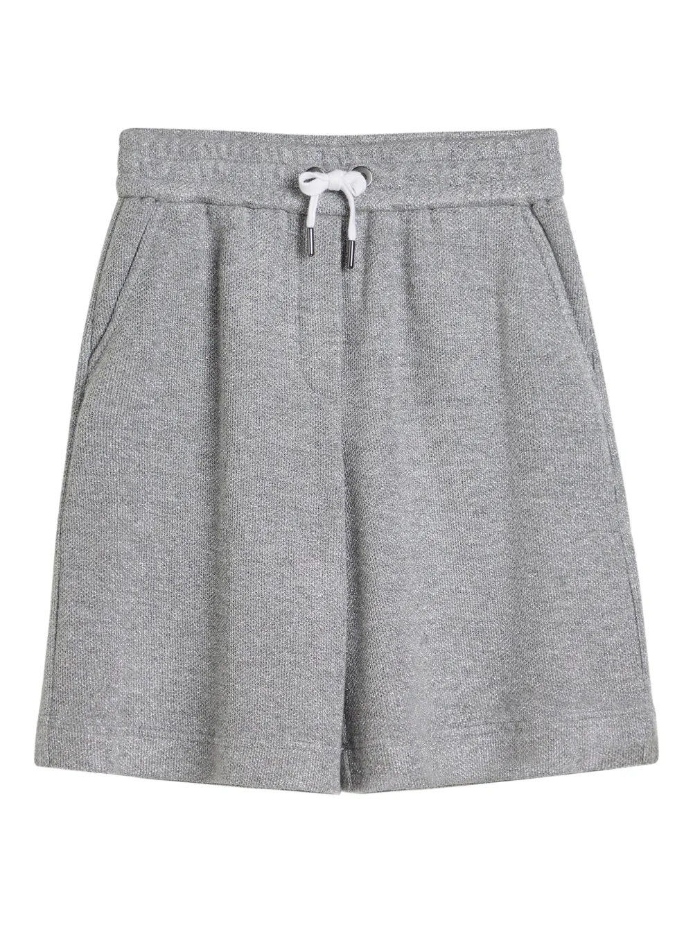 Brunello Cucinelli Kids metallic-threading shorts Grijs