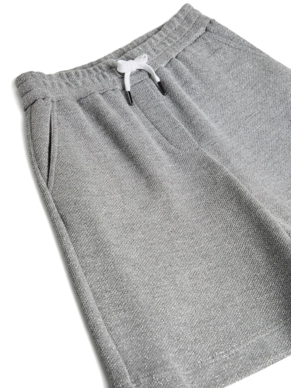 Brunello Cucinelli Metallic-threading Shorts In Gray