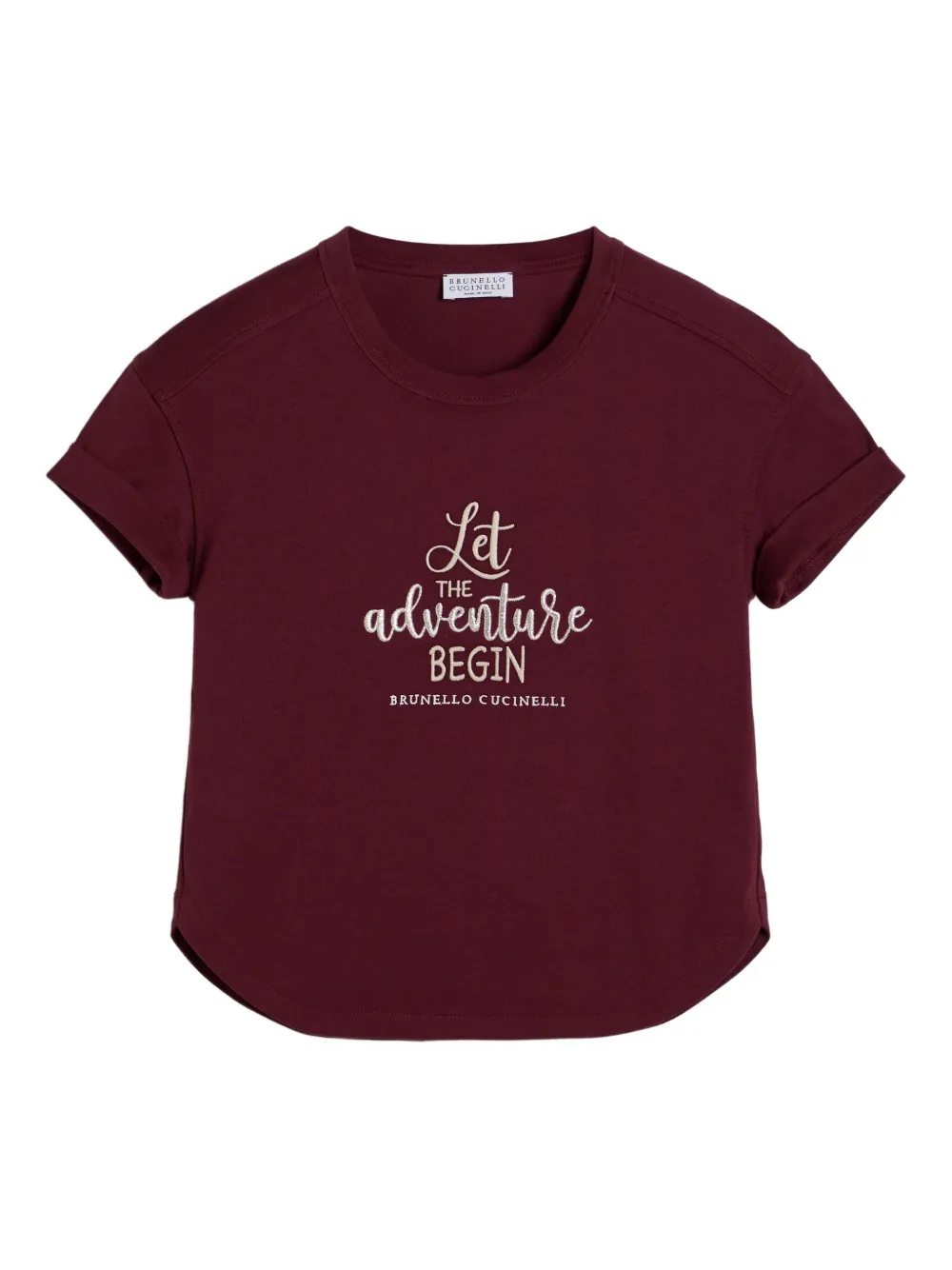 Brunello Cucinelli Kids logo-print T-shirt Rood
