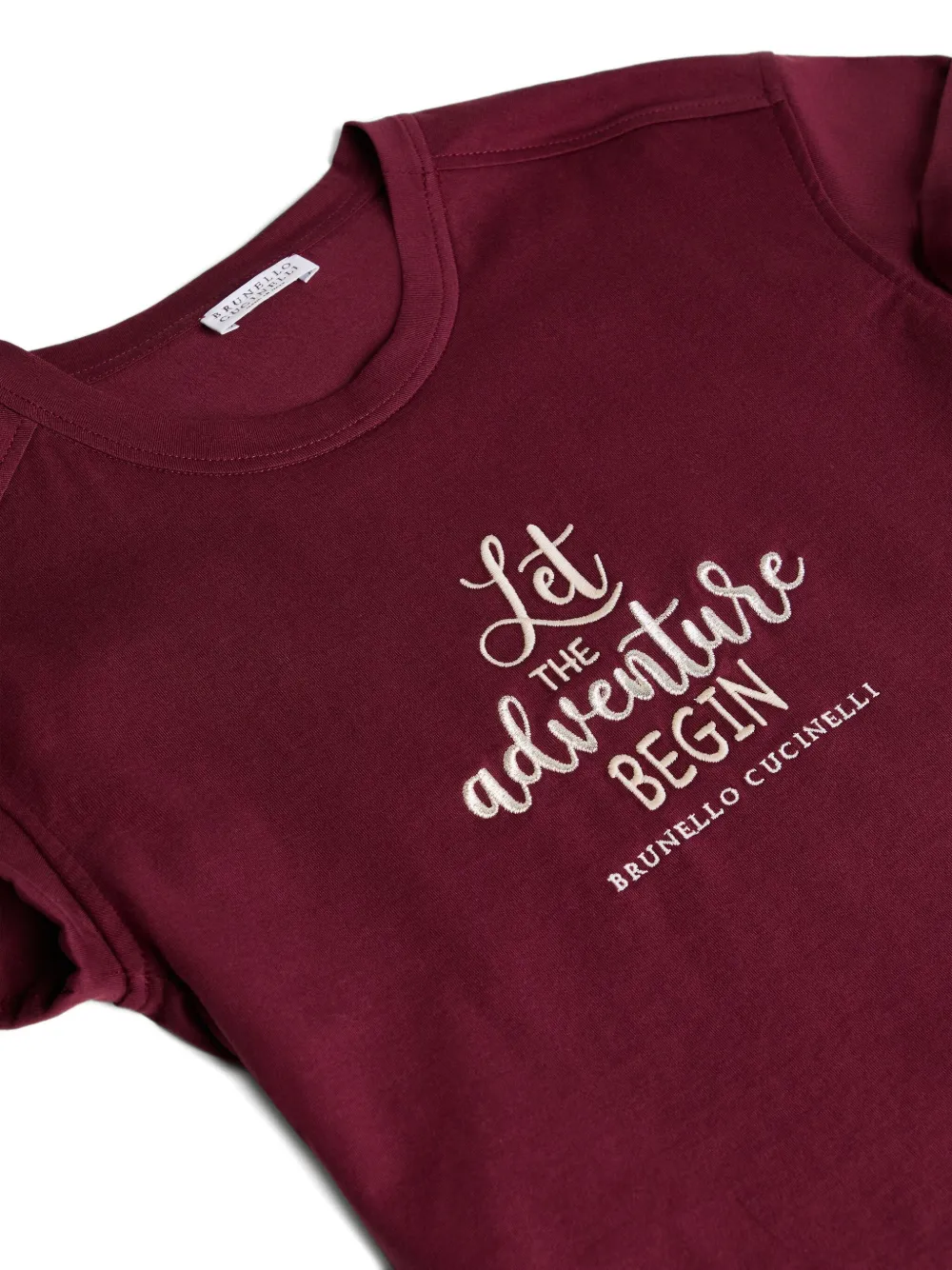 Brunello Cucinelli Kids logo-print T-shirt Rood