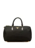 Prada Pre-Owned 2000-2025 Vernice Trimmed Tessuto boston bag - Black