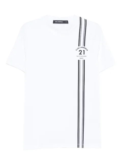 Karl Lagerfeld stripe-detail T-shirt