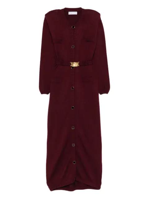 Rowen Rose button belted cardi-coat