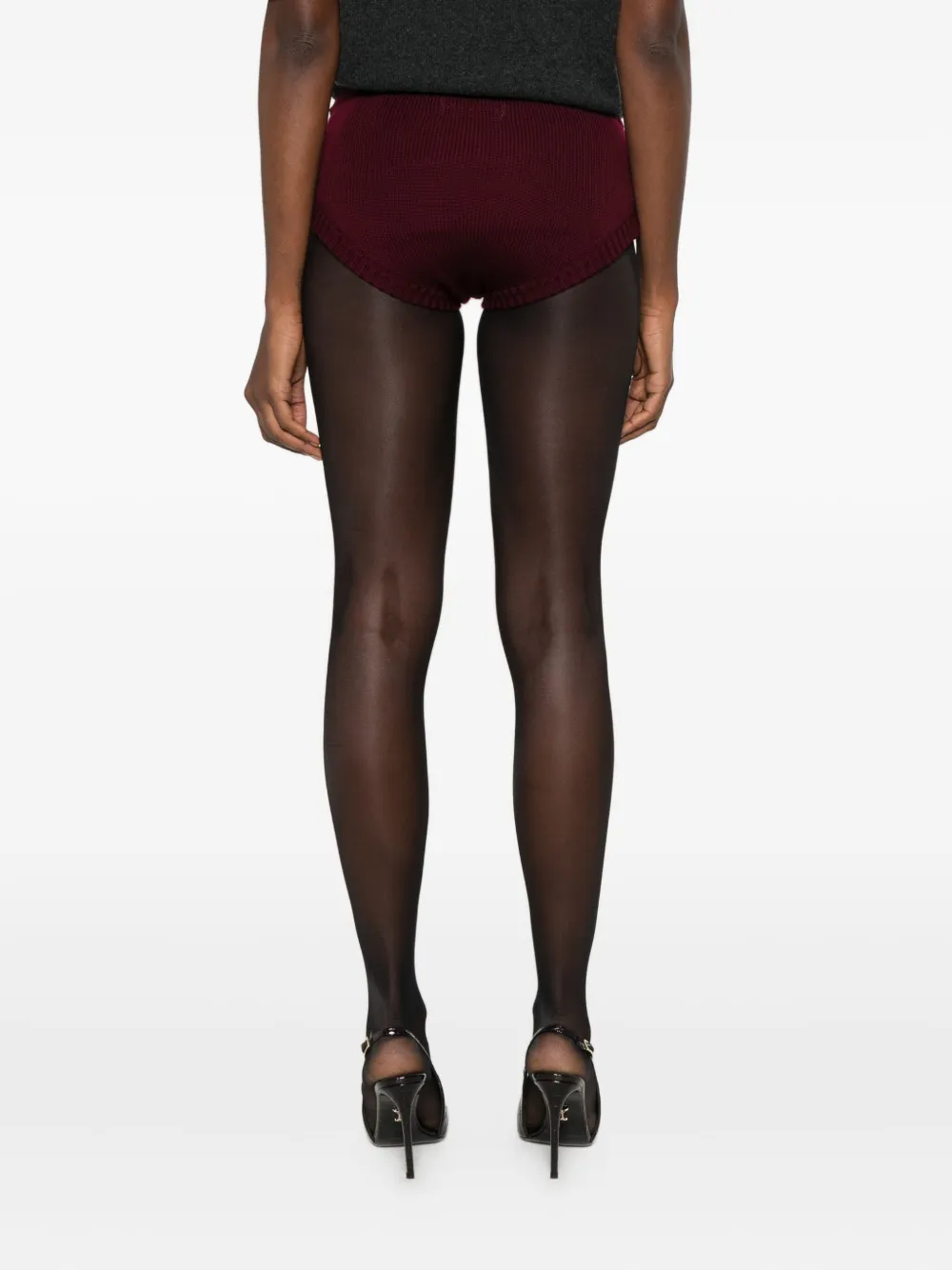 Rowen Rose Knitted Shorts In Red