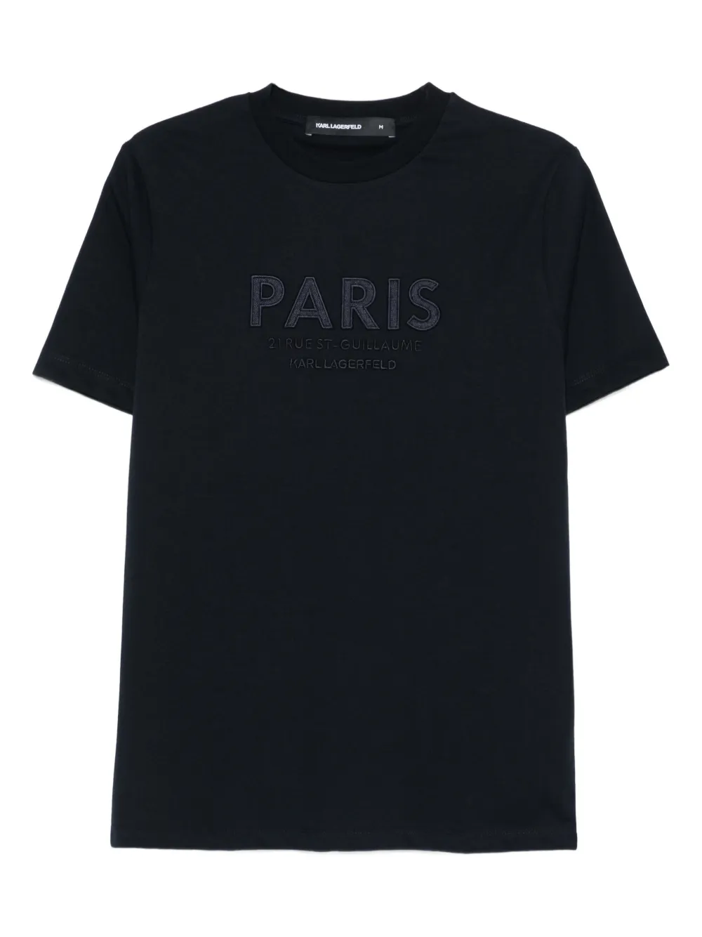 Karl Lagerfeld Katoenen T-shirt met borduurwerk Blauw