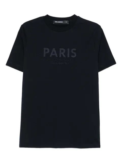 Karl Lagerfeld embroidered cotton T-shirt