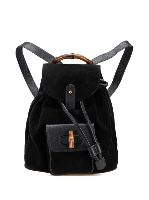 Gucci Pre-Owned 2000-2015 Suede Bamboo backpack