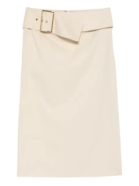 Rowen Rose buckle midi skirt