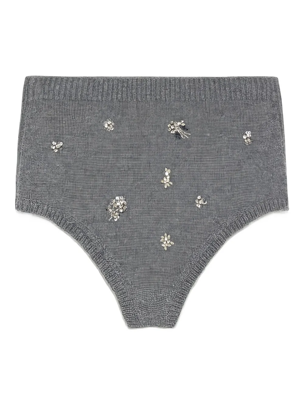 Simkhai Georgie Embellished Shorts In Gray