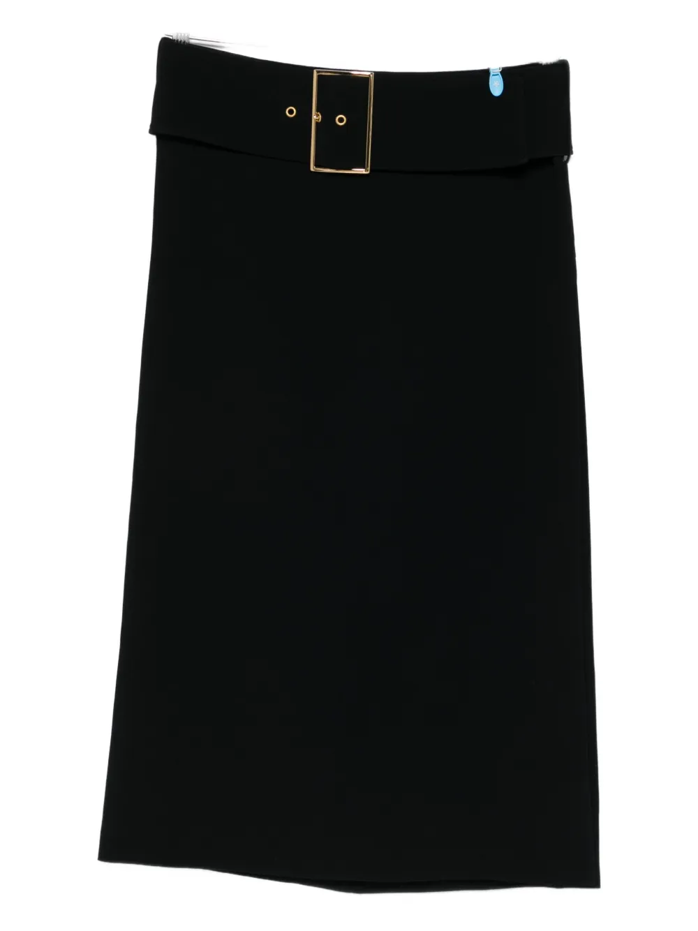 Rowen Rose Buckle Mini Skirt In Black