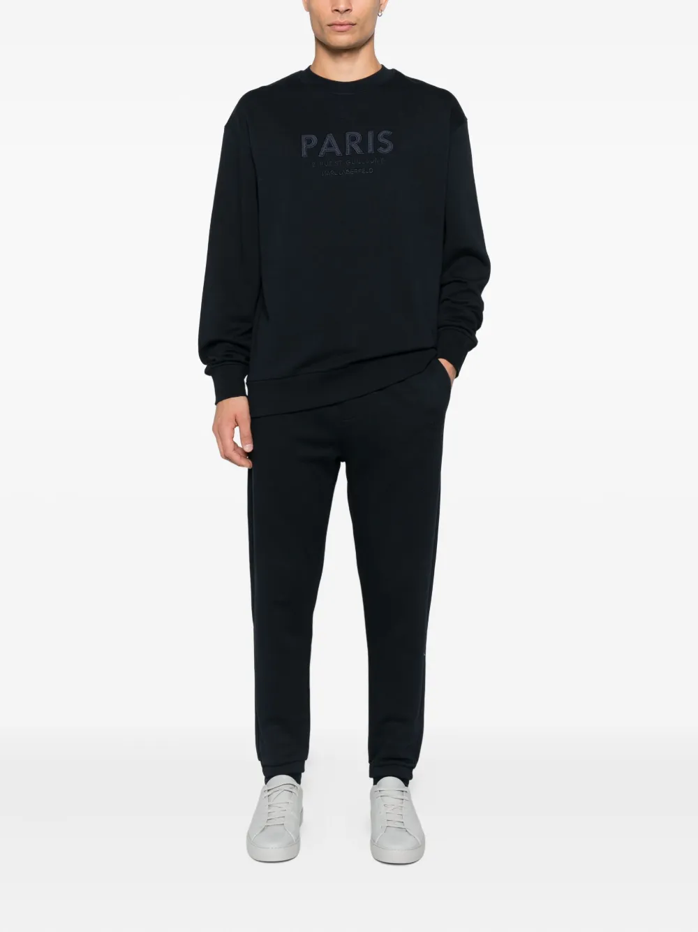 Karl Lagerfeld Sweater met borduurwerk - Blauw