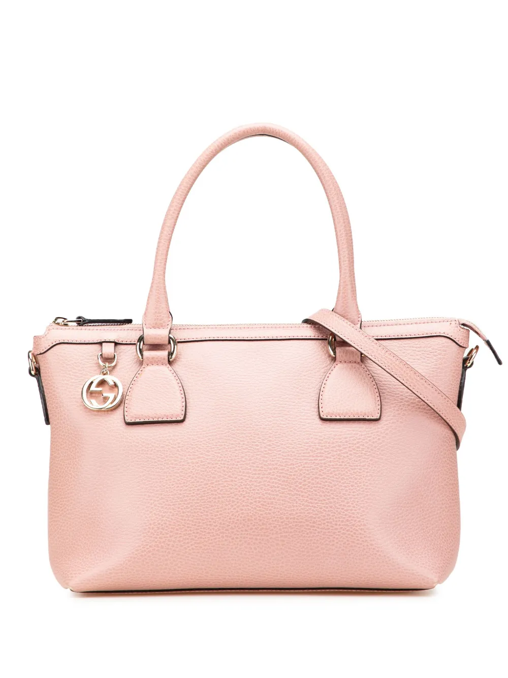 Gucci Pre-Owned 2000-2015 ダラー カーフスキン GGチャーム サッチェルバッグ - ピンク Gucci Pre-Owned 2000-2015 ダラー カーフスキン GGチャーム サッチェルバッグ - ピンク