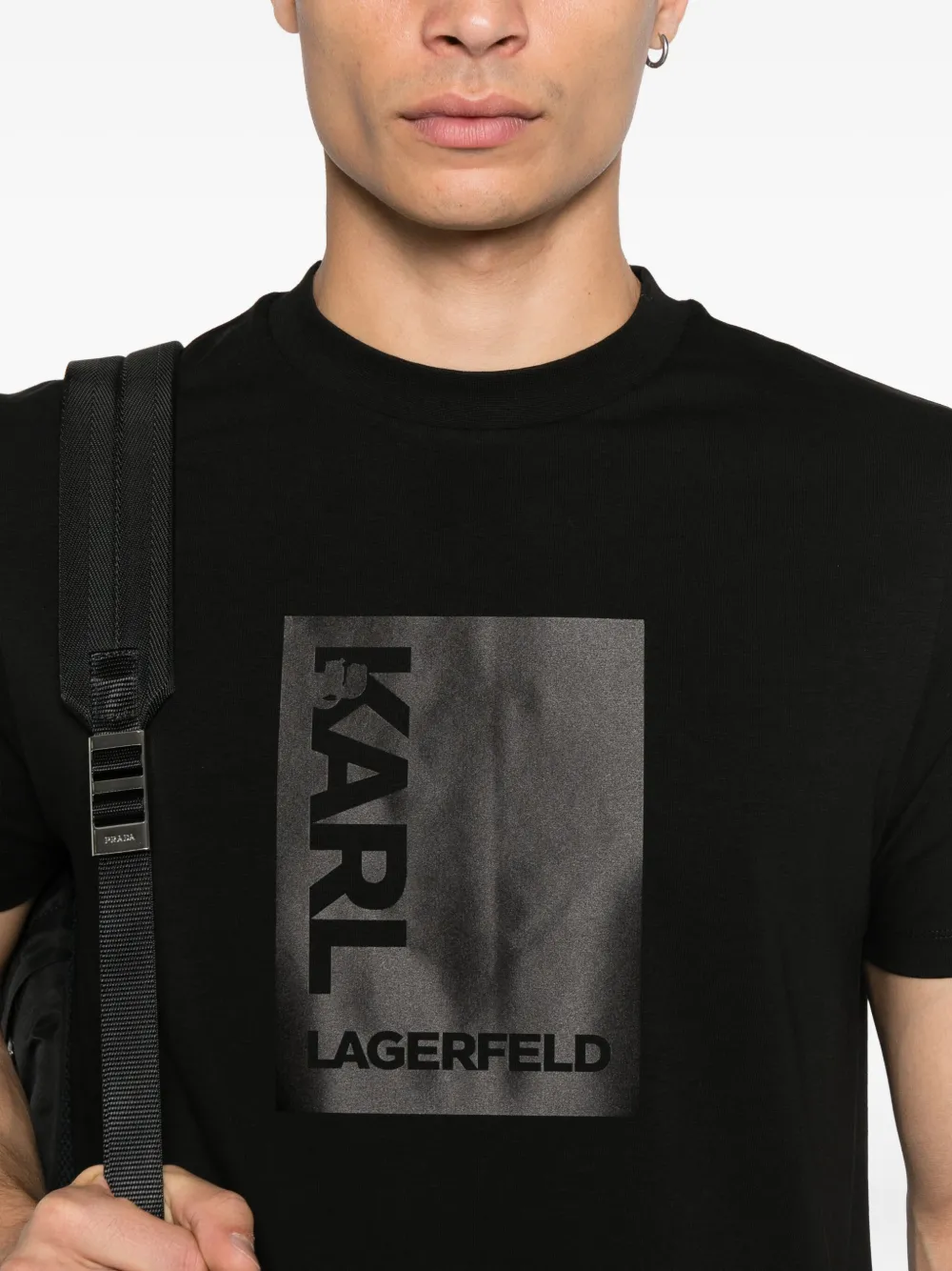 Karl Lagerfeld T-shirt met grafische print Zwart