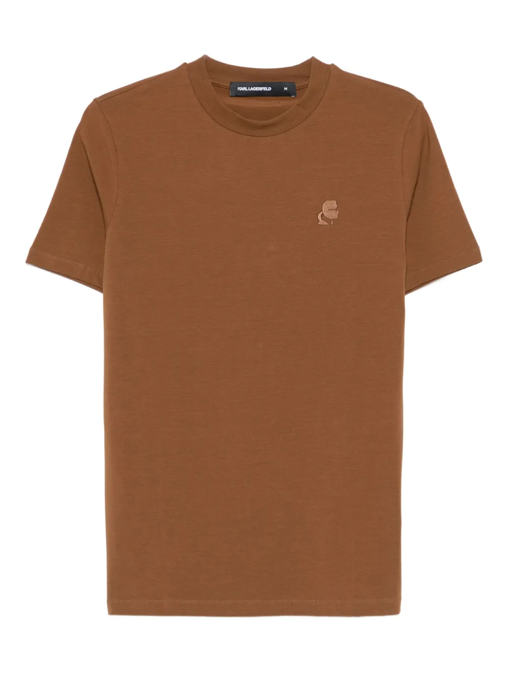 Karl Lagerfeld T-shirt met geborduurd logo Bruin