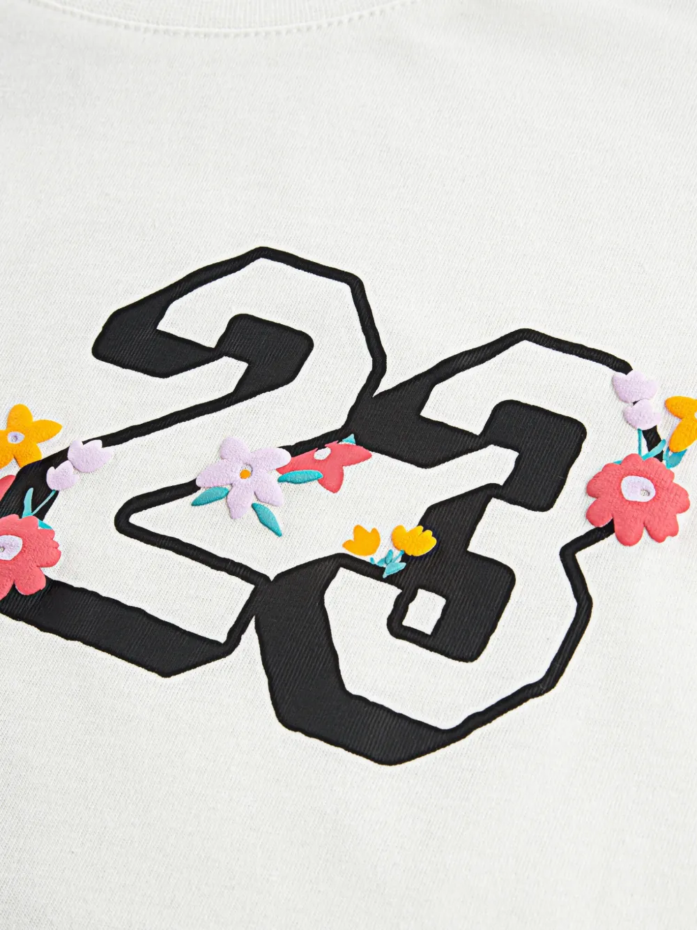 Jordan Kids T-shirt met bloemenprint Wit