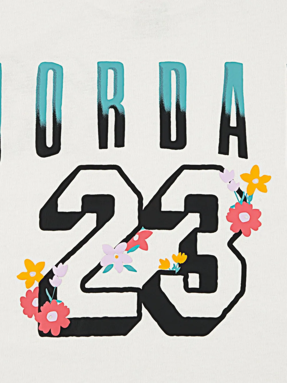 Jordan Kids T-shirt met bloemenprint Wit