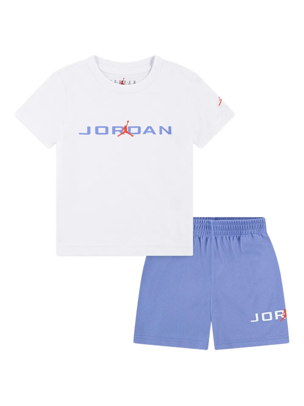 Jordan Kids Shorts set met logoprint Blauw