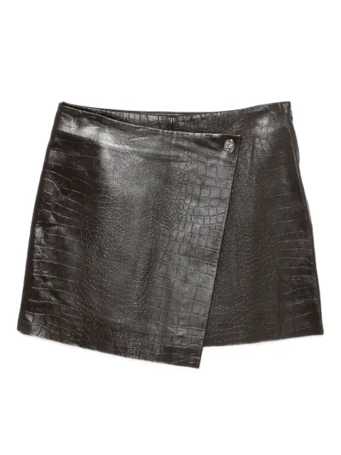 STAND STUDIO crocodile-effect asymmetric skirt