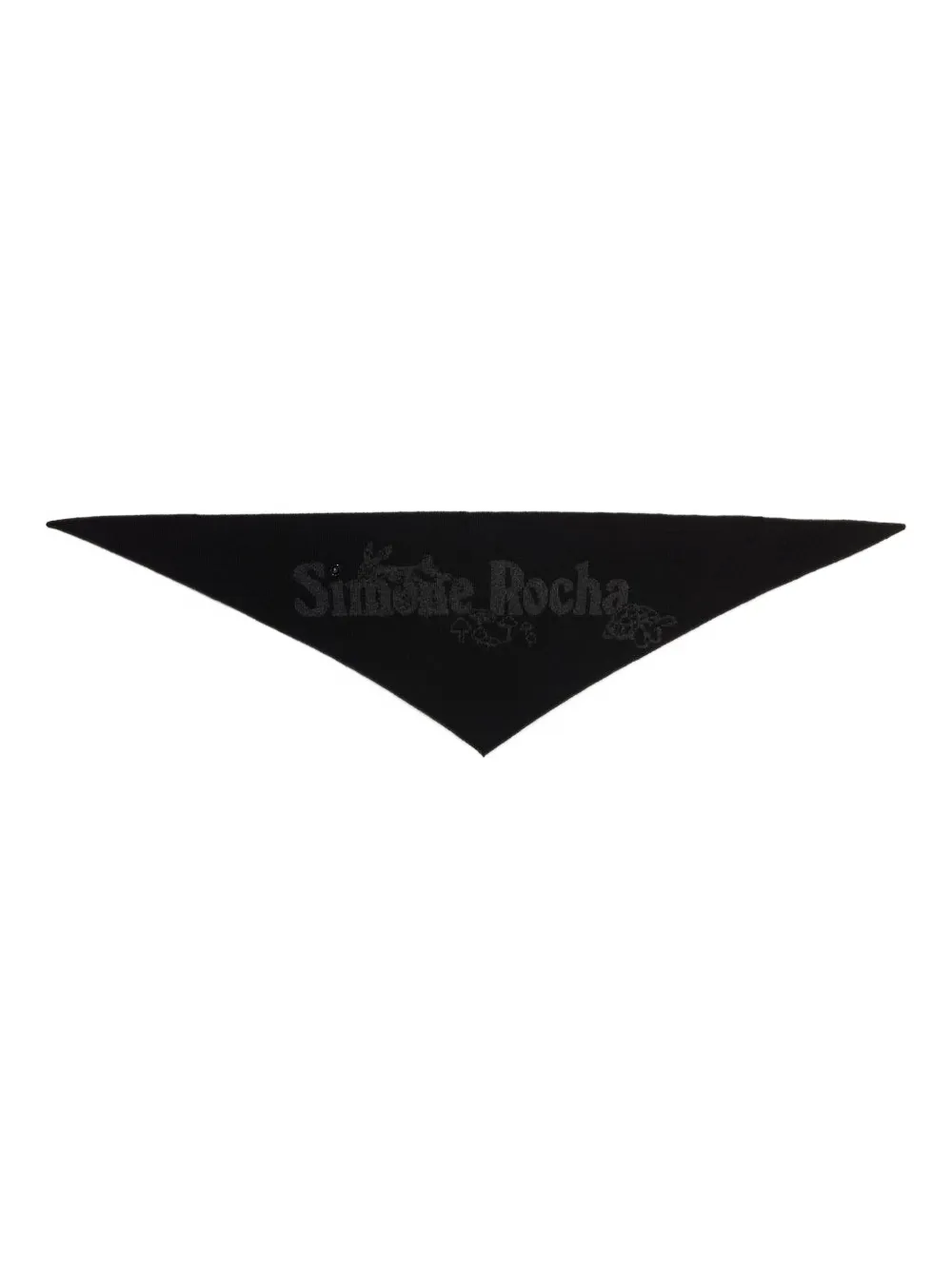 Simone Rocha Logo-embroidered Scarf In Blue