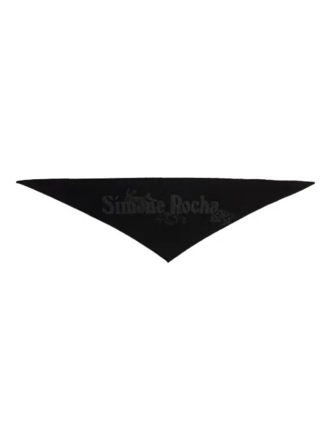 Simone Rocha logo-embroidered scarf