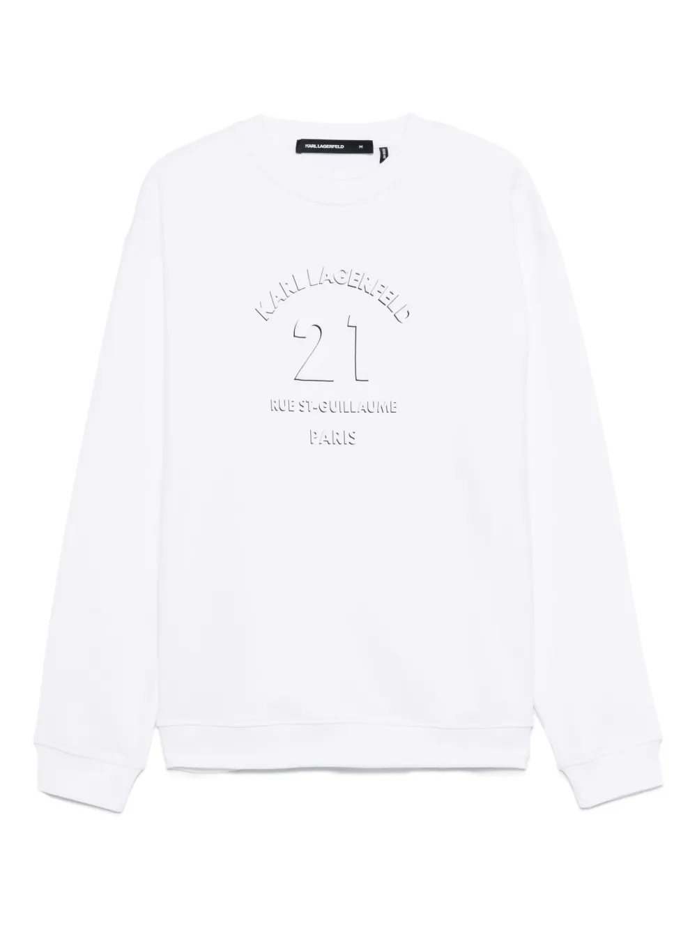 Karl Lagerfeld Sweater met logoplakkaat Wit