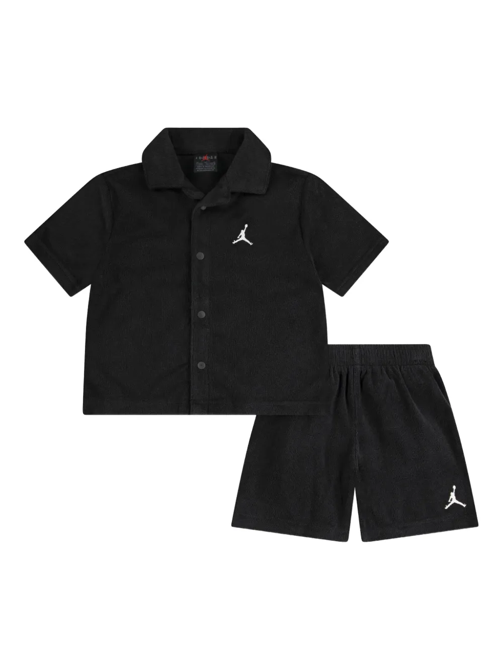 Jordan Kids embroidered-logo shorts set Zwart