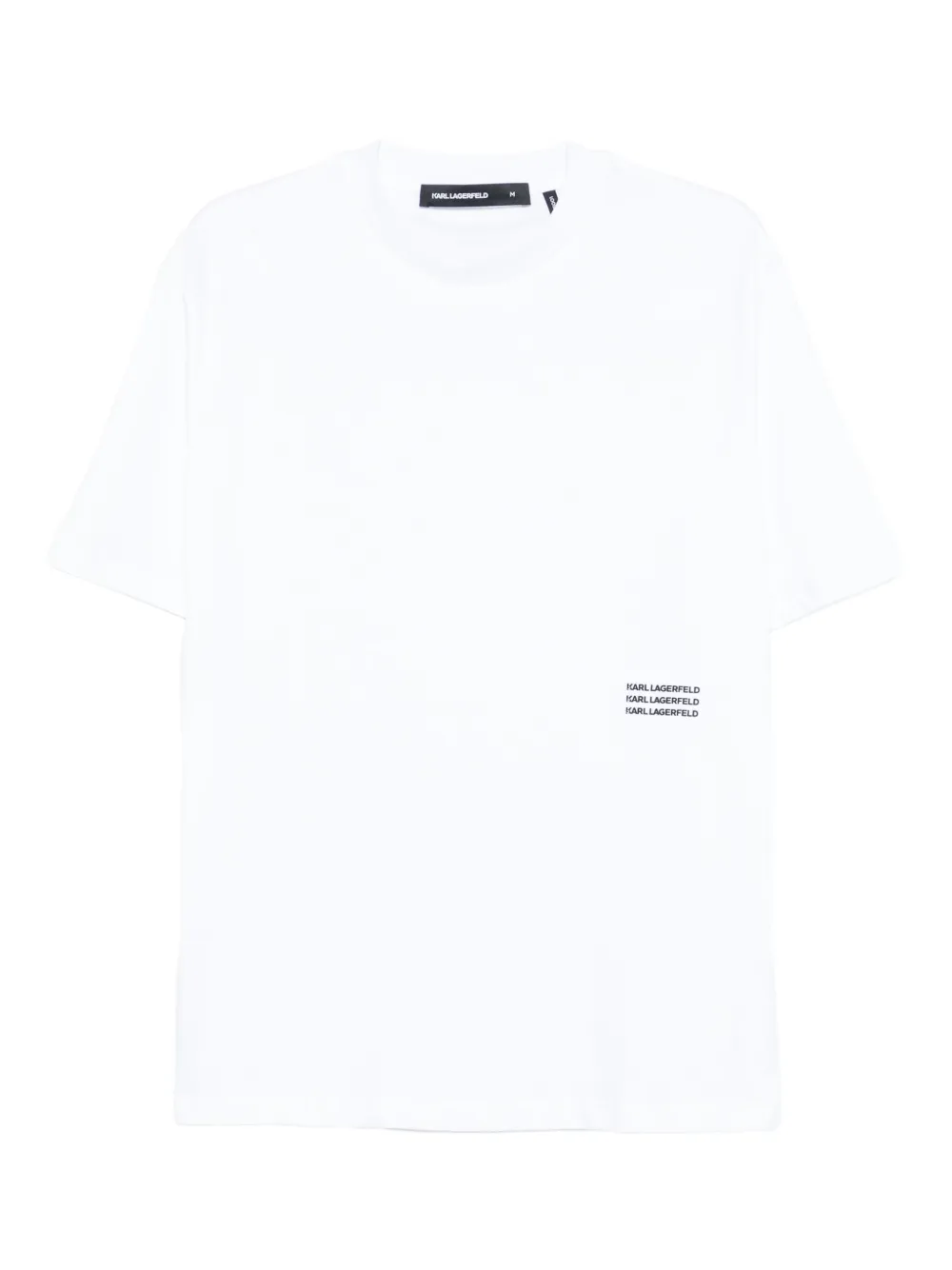 Karl Lagerfeld T-shirt met logoplakkaat Wit