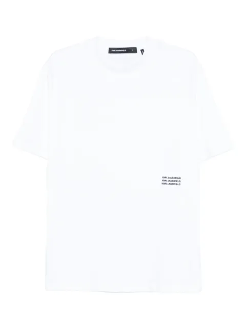 Karl Lagerfeld logo-plaque cotton T-shirt