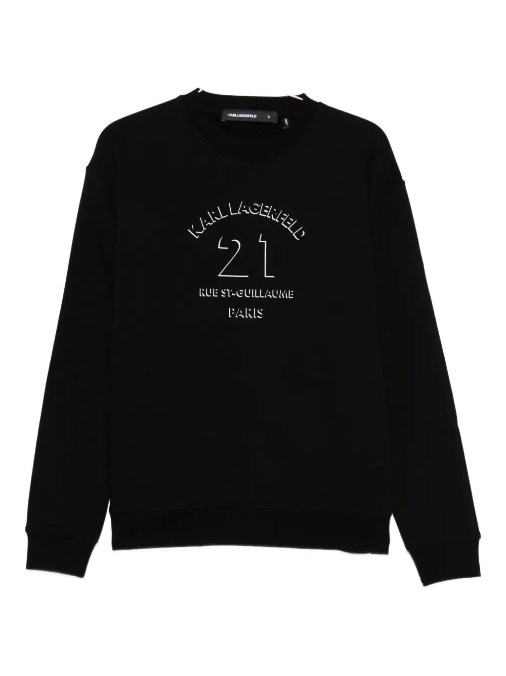 Karl Lagerfeld Parisian-logo Sweatshirt In Black