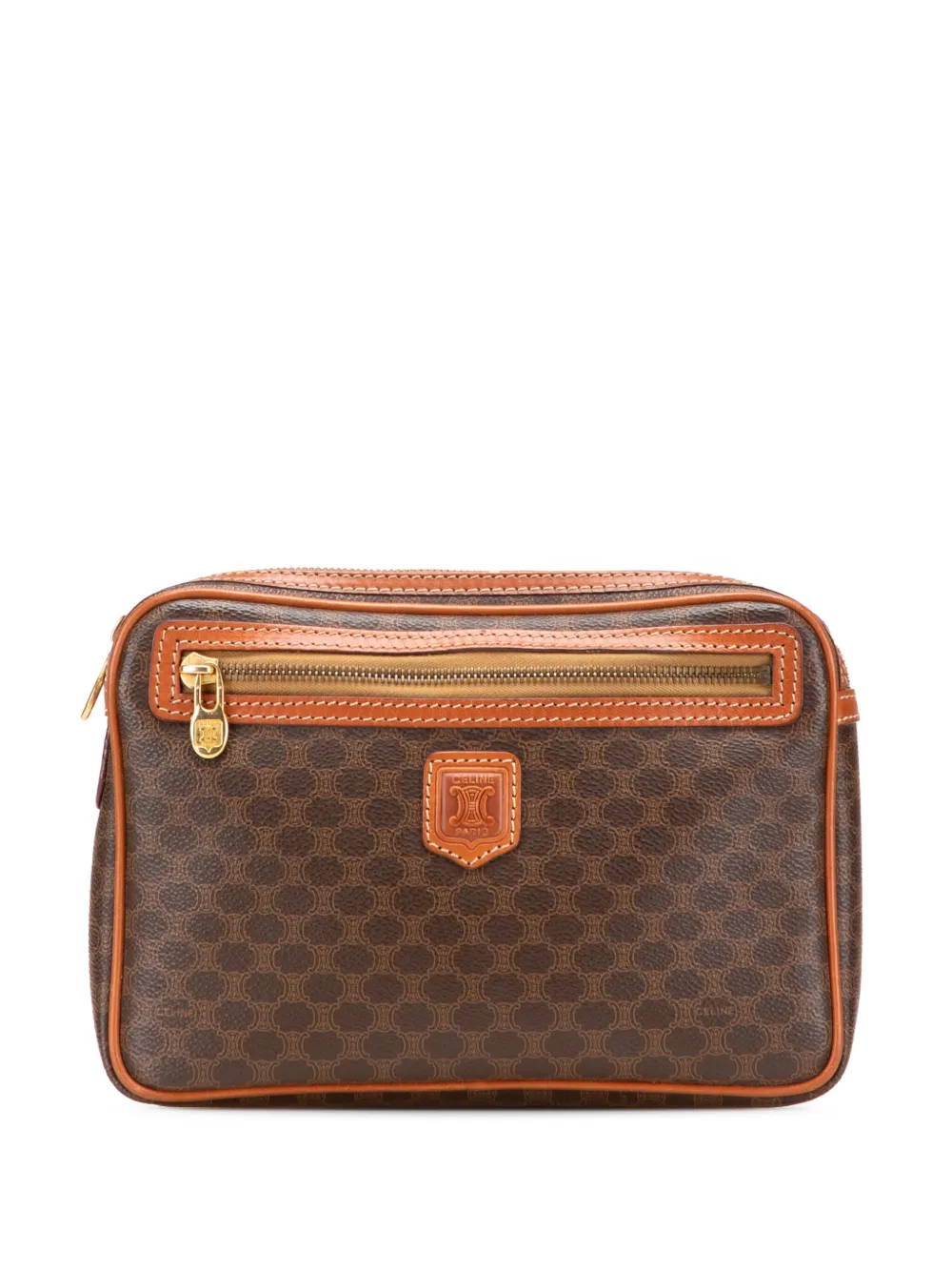 Céline Pre-Owned 1994 Macadam Coated Canvas clutch bag | Brown | Image 1