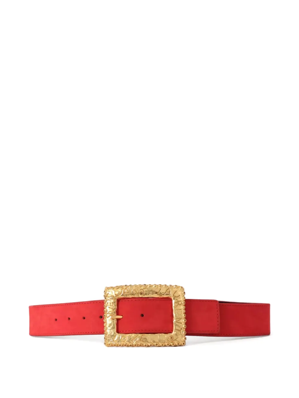 Saint Laurent Pre-Owned Love suede belt | Red | Image 1