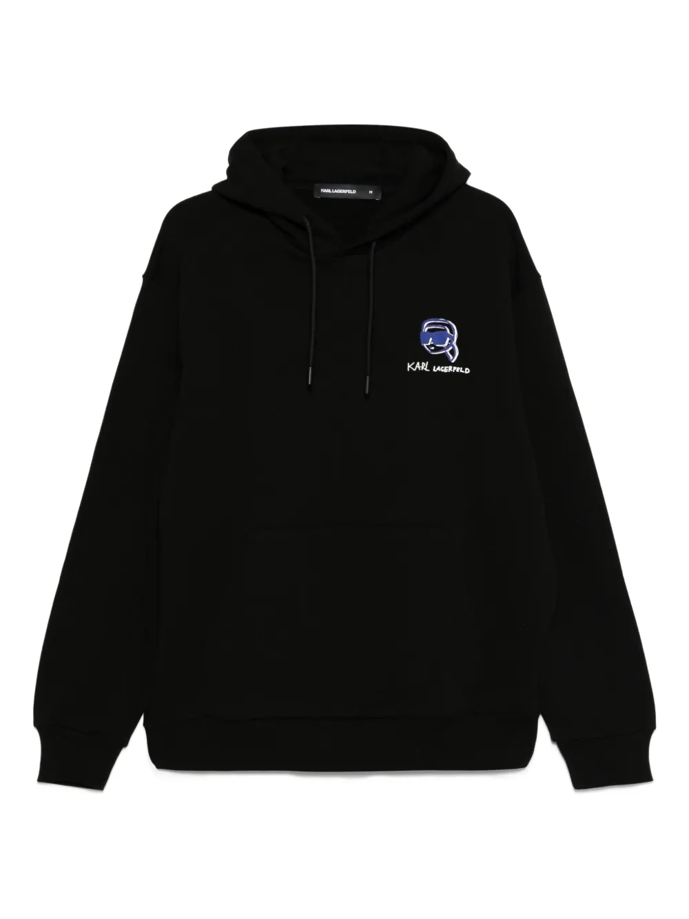 embroidered logo cotton hoodie