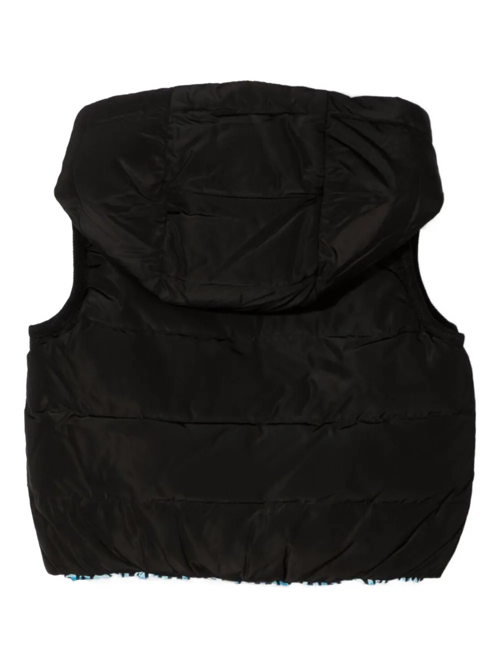 Moschino Kids logo-print quilted gilet Zwart