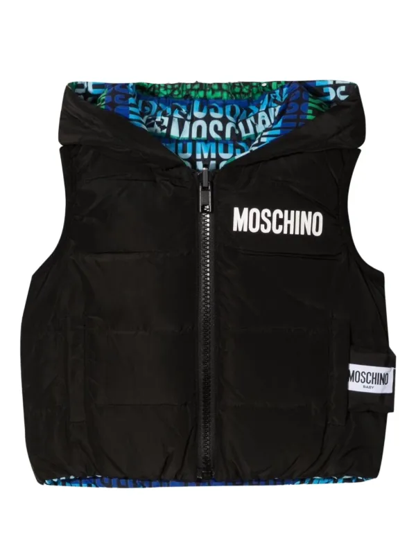 Moschino Kids キルティングジレ | ブラック | FARFETCH JP Moschino Kids キルティングジレ | ブラック | FARFETCH JP