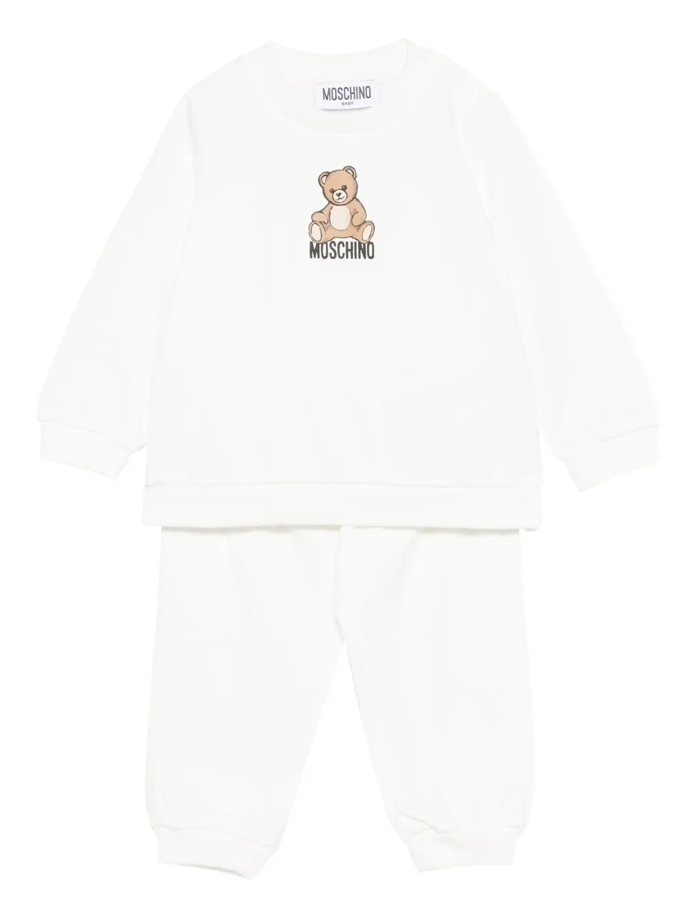 Moschino Kids Trainingspak met teddybeerprint Wit