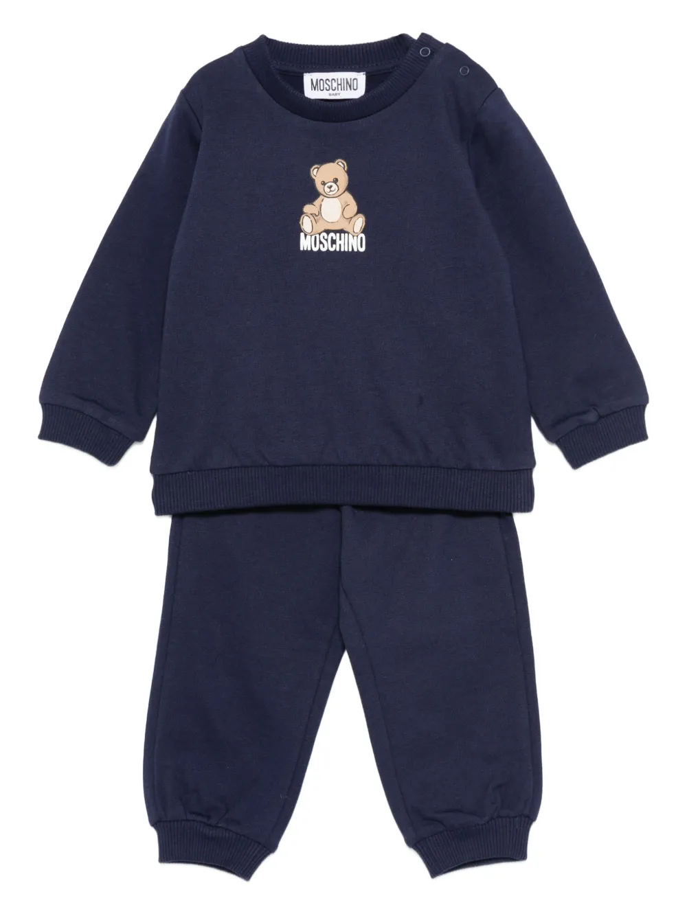 Moschino Kids Trainingspak met teddybeerprint Blauw