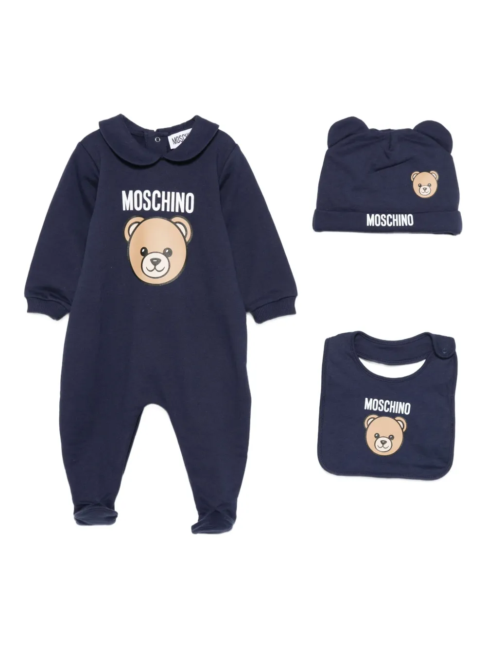 Moschino Kids Babypakje met teddybeerprint Blauw