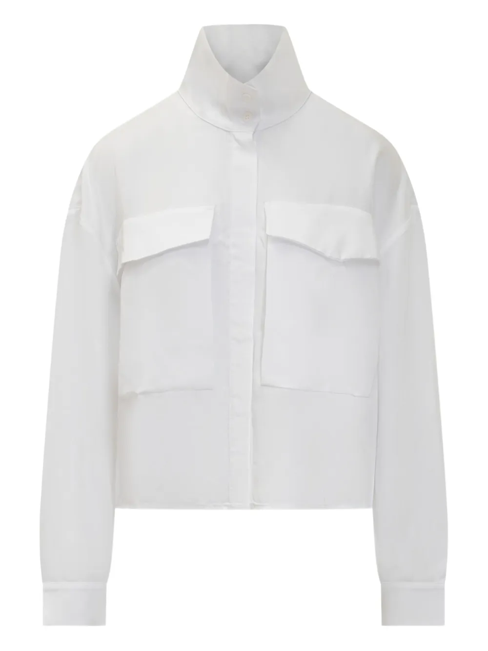 IRO Calidora pocket-detail high-neck blouse Wit