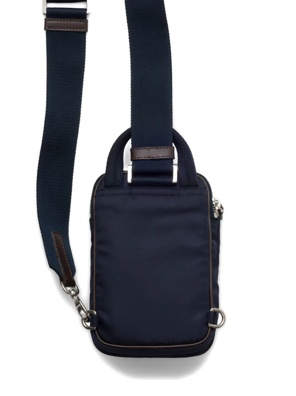 Prada Re-Nylon schoudertas met logo Blauw