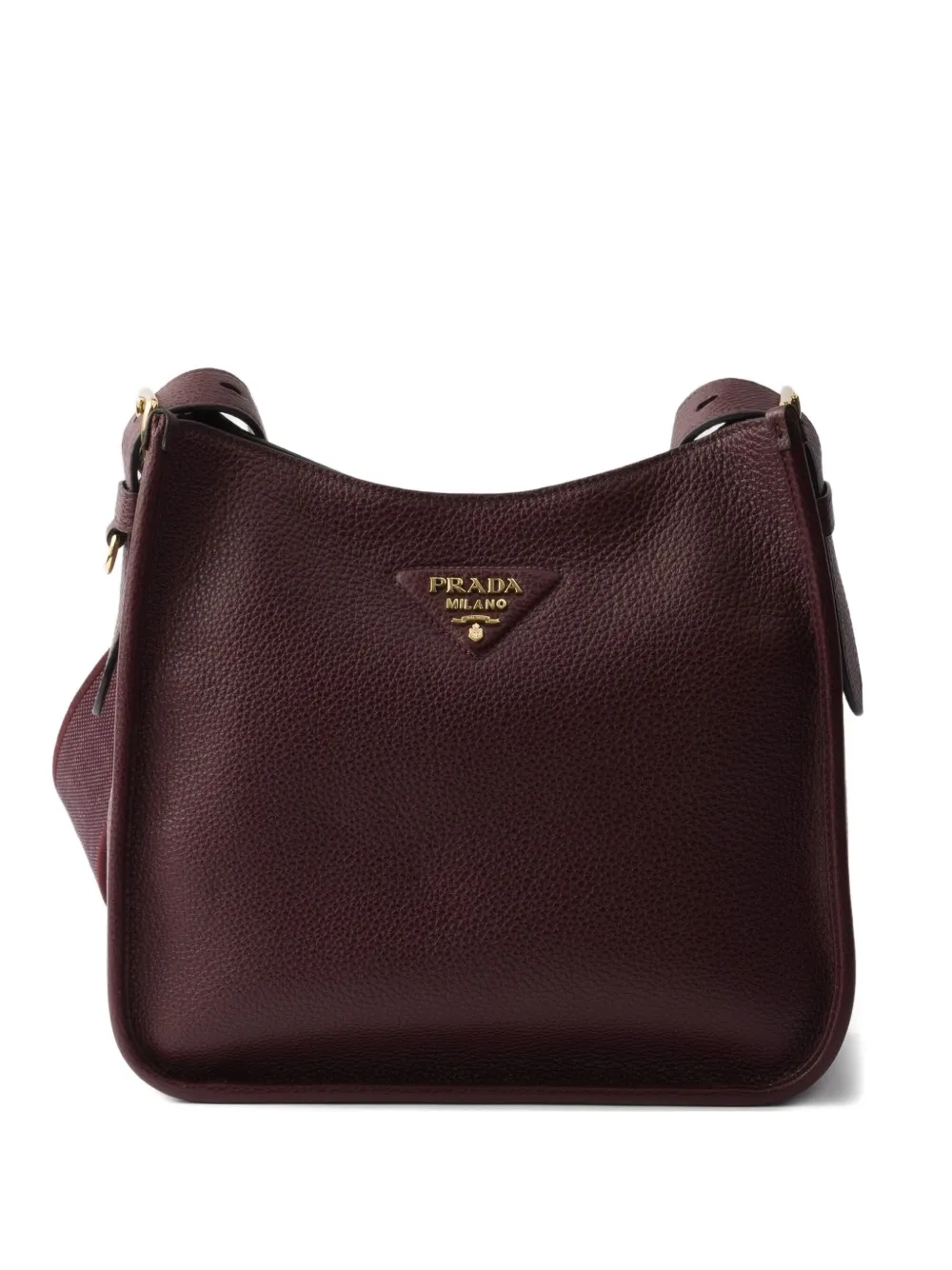 Prada Schoudertas met logo Rood
